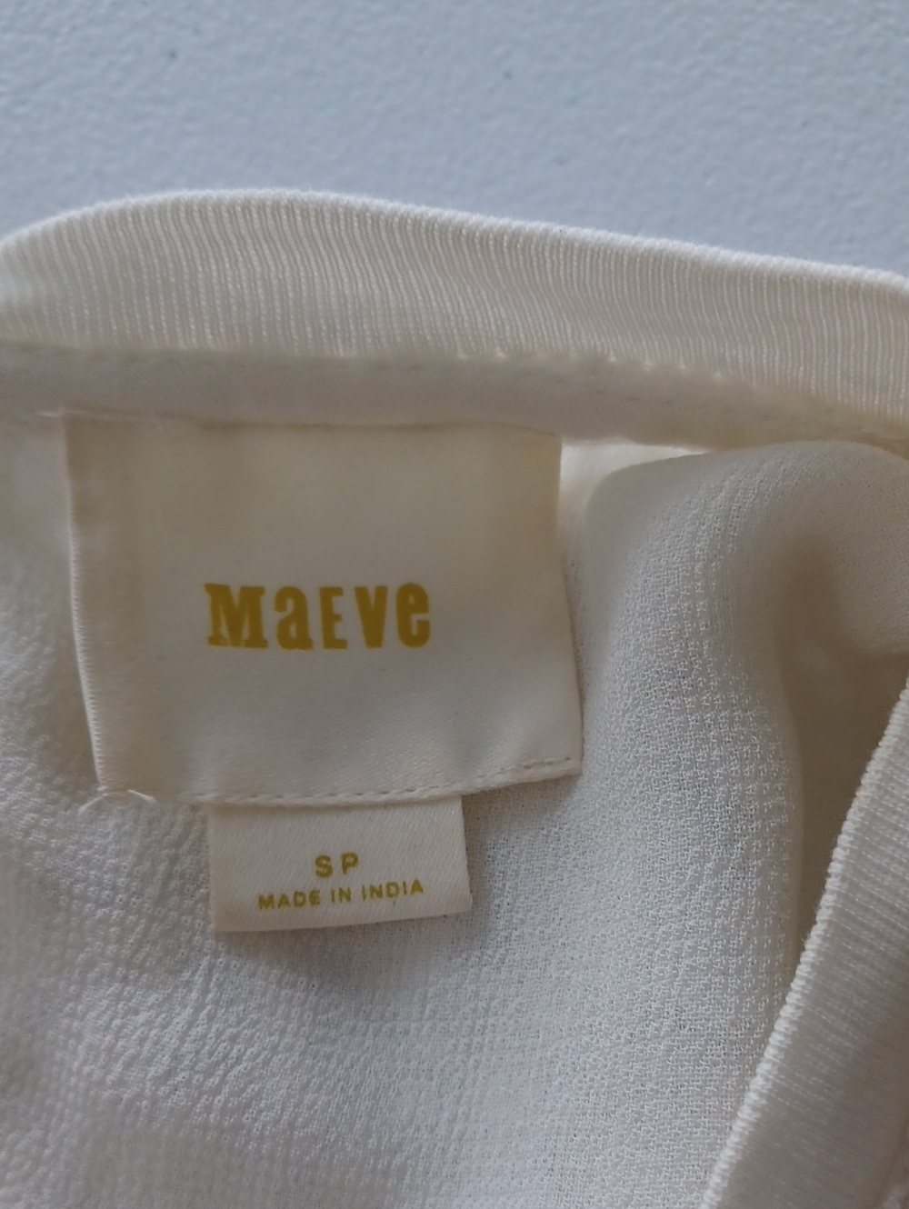 Anthropologie Maeve Cream Lace Top with Multicolor Floral Embroidery, Size S - Picture 2 of 12